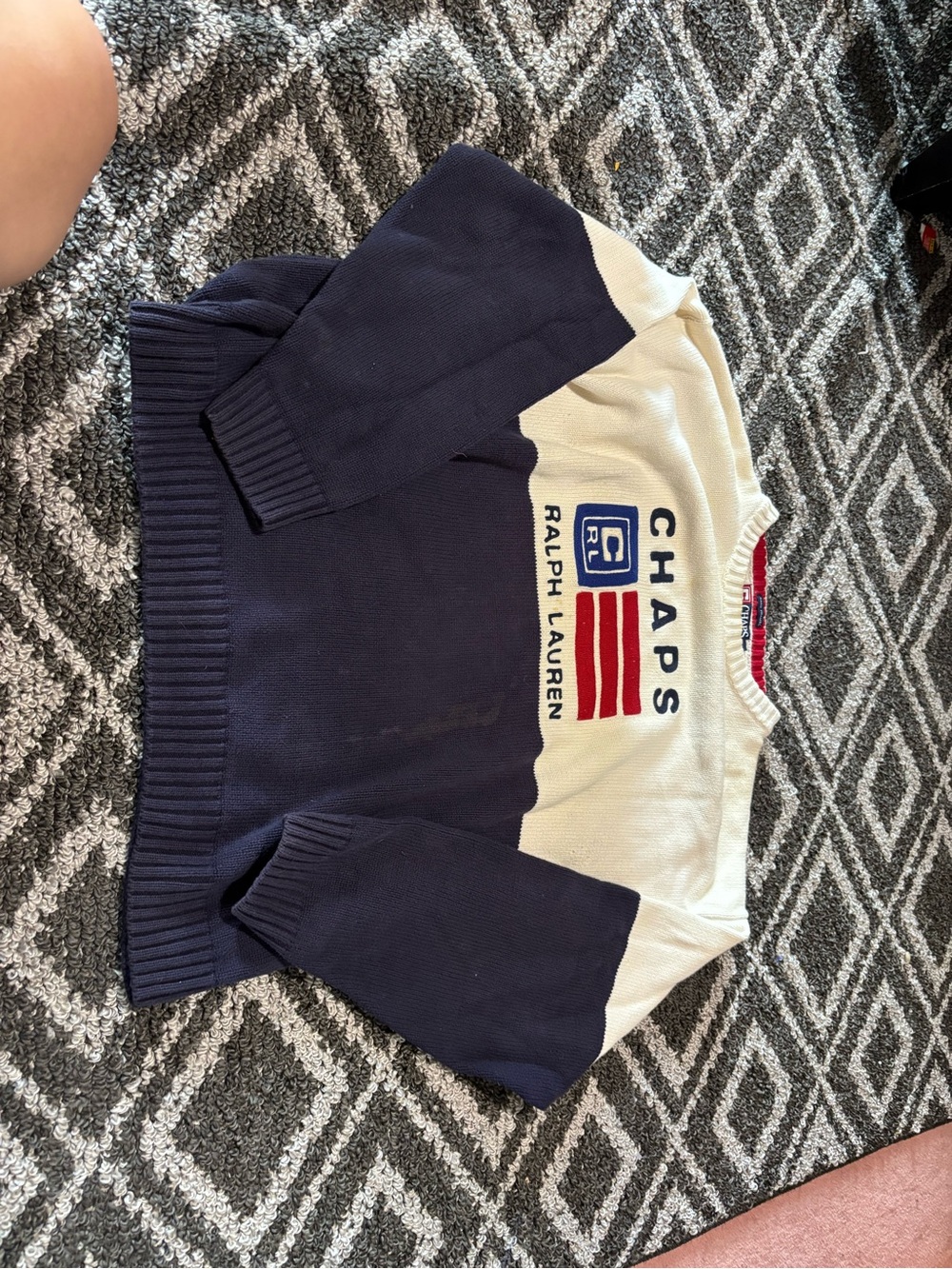 Vintage rare CHAPS Ralph Lauren crew neck mens sweater
